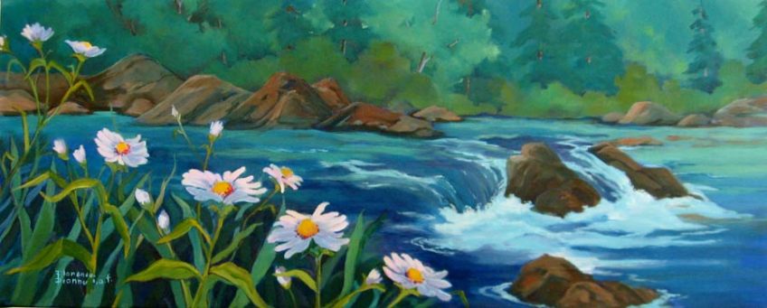 Florence Dionne, Eau vive 2, 12 x 30 po